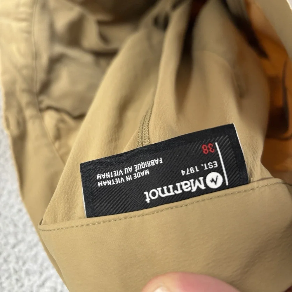 Marmot Arch Rock Pants Mens 38x30 Tan Nylon Hiking‎ Camping Outdoors Pockets